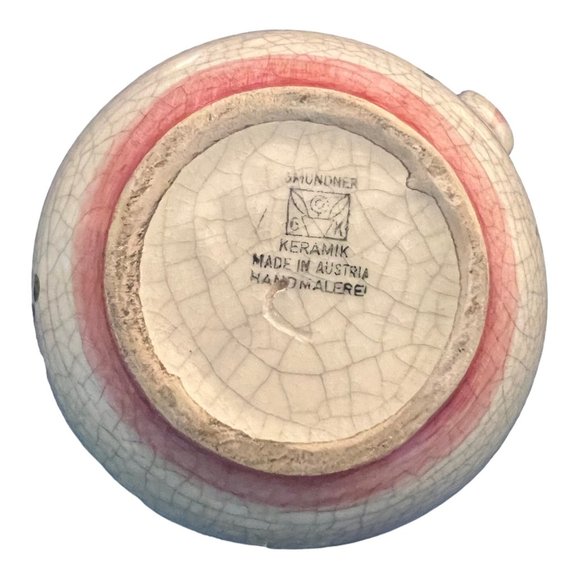 Vintage Gmundner Keramik Art Pottery Pitcher Floral Pattern Made in Austria - Picture 6 of 7